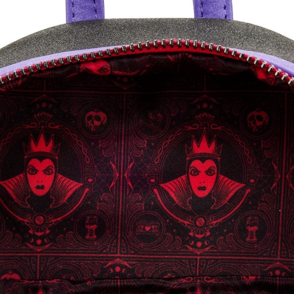 LOUNGEFLY DISNEY VILLAINS SCENE EVIL QUEEN APPLE MINI BACKPACK - Picture 3 of 7
